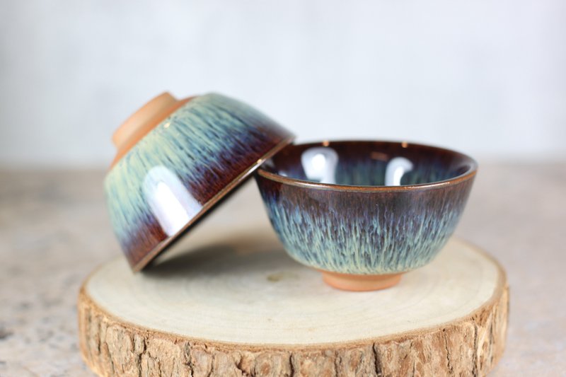 【父亲节礼物】紫恋天目 中式小茶杯 对杯 名家叶敏祥作品 - 茶具/茶杯 - 陶 