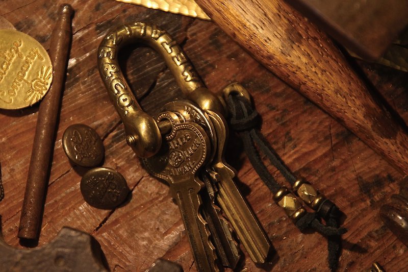 【METALIZE】 "Good Days" 钥匙圈(鹿皮绳铜珠) - 钥匙链/钥匙包 - 其他金属 