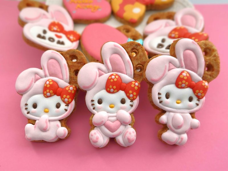 【三丽鸥Sanrio】兔宝宝/Hello Kitty猫/兔年/收涎饼干/糖霜饼干 - 手工饼干 - 其他材质 