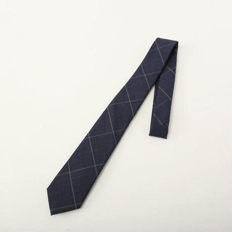 window pane tie　ネクタイ - 领带/领带夹 - 其他材质 蓝色