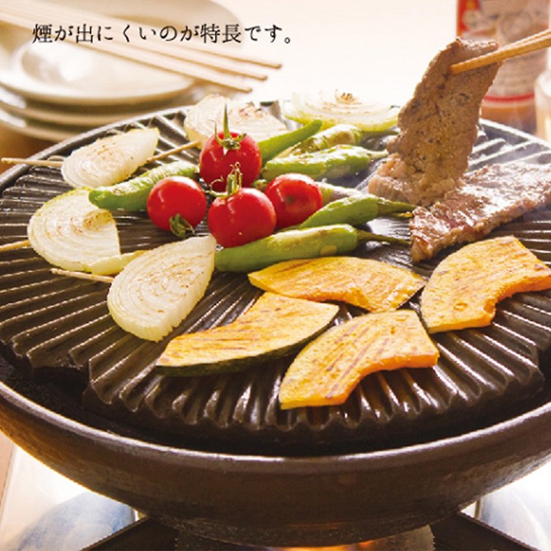日本长谷园伊贺烧 健康煎烧烤肉锅 - 锅具/烤盘 - 陶 黑色