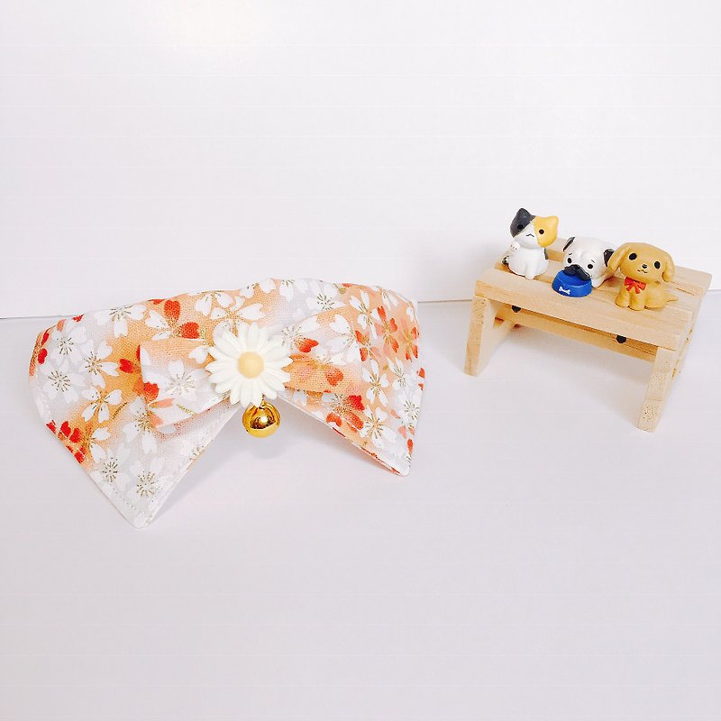 MaoFenBiBi 樱花朵朵领结系列 - 手做领结 & 手工项圈 - 项圈/牵绳 - 棉．麻 