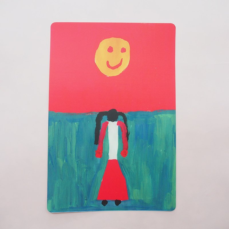 自己的太阳 A5插画卡 - 卡片/明信片 - 纸 红色