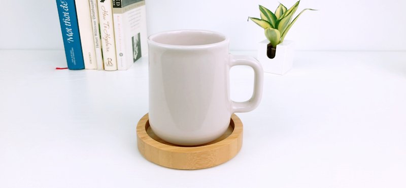 竹-直角圆盘杯垫/礼物 - 杯垫 - 木头 咖啡色