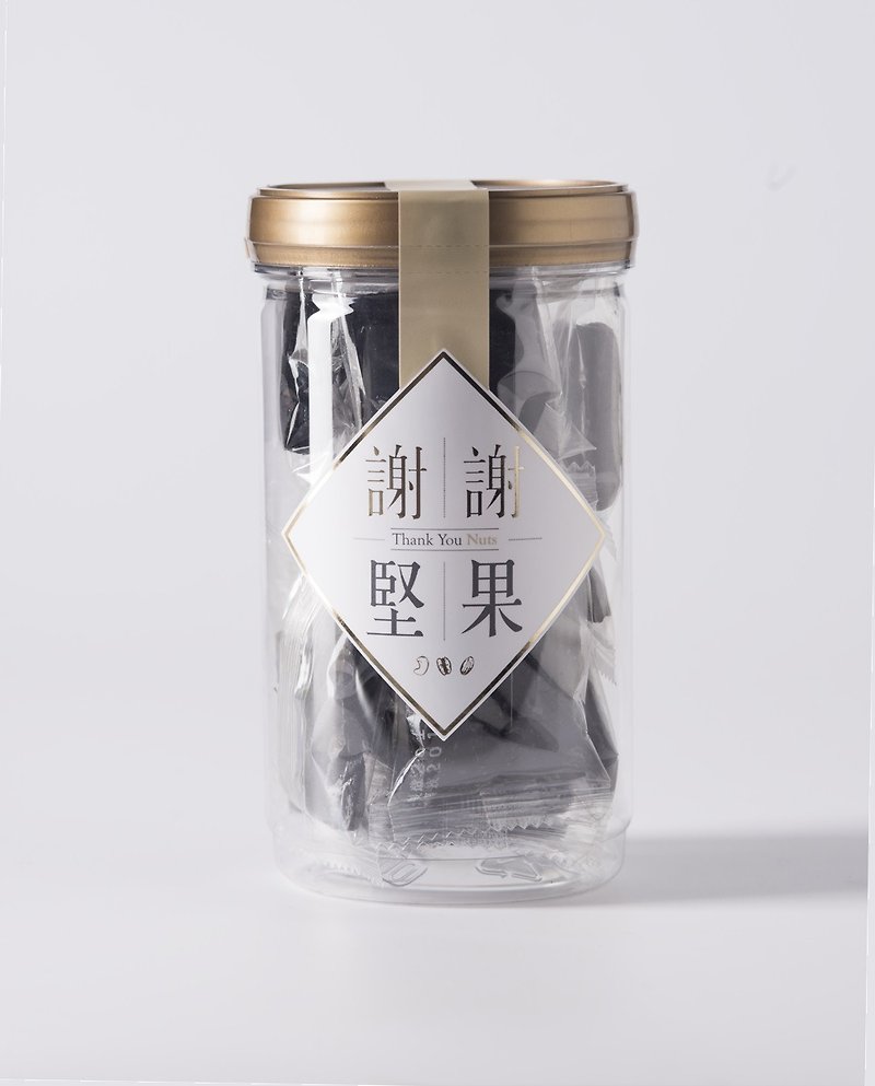 【黑芝麻糕】(密封罐)(严选素食零嘴)(养生高钙软Q不黏牙)(奶素) - 零食/点心 - 塑料 金色