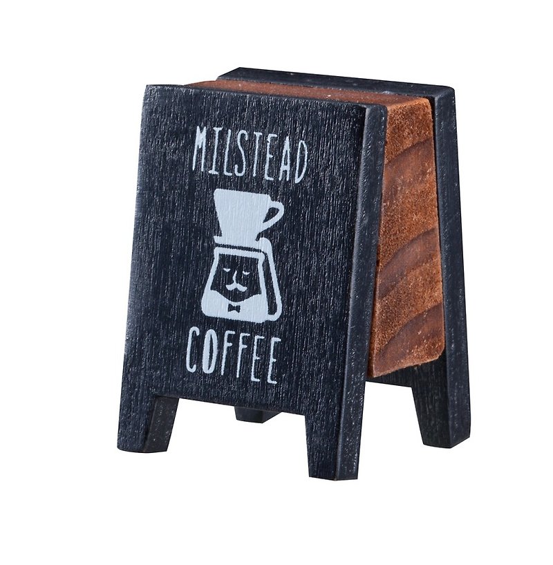 【日本Decole】MILSTEAD COFFEE文具系列-咖啡店立牌造型印章 - 印章/印台 - 木头 黑色