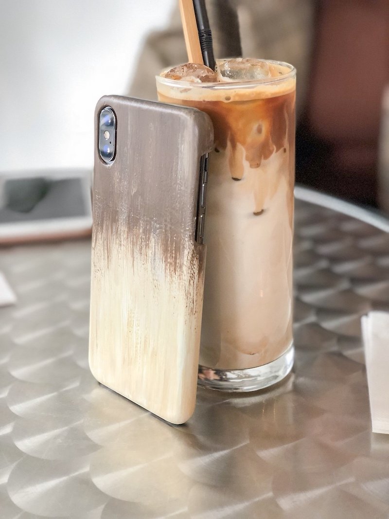 冰拿铁 Ice latte 手绘手机壳 IPHONE:HTC:SONY:SAMSUNG:ASUS:OPPO 手绘Hand-painted - 手机壳/手机套 - 颜料 咖啡色
