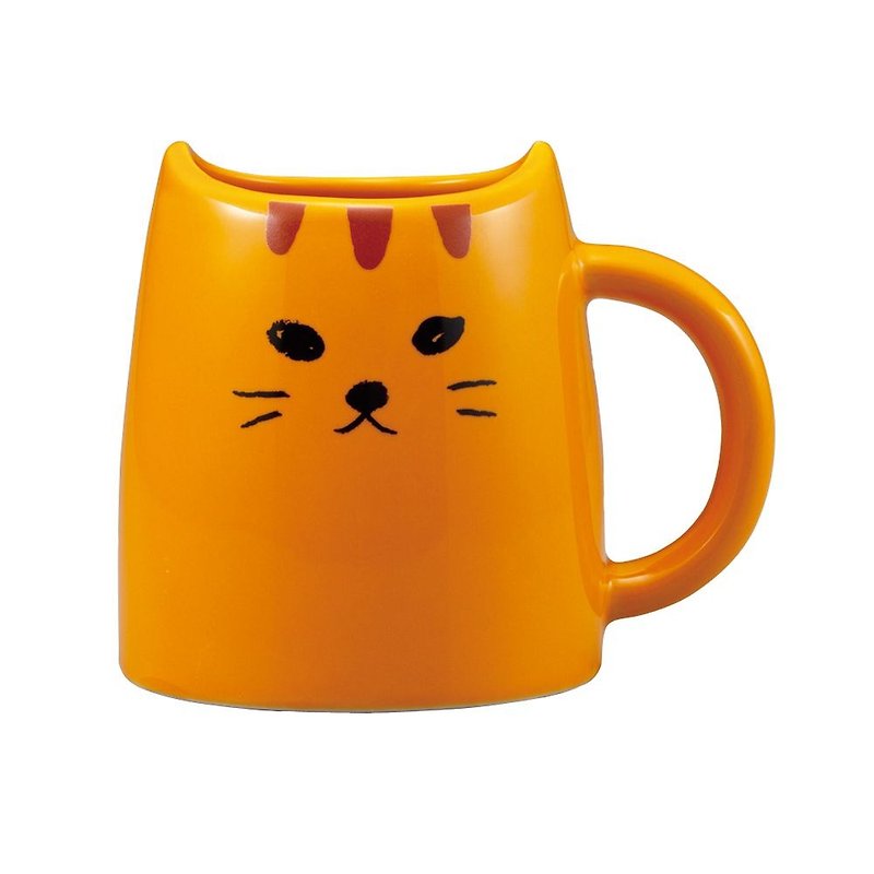 日本 sunart 马克杯 - 橘猫 - 咖啡杯/马克杯 - 陶 橘色