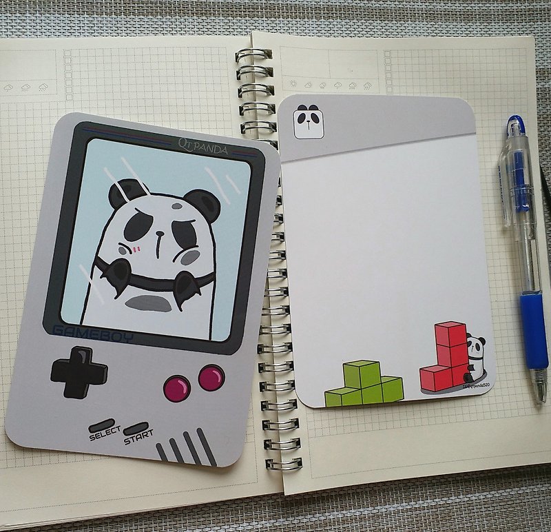 香港原创 熊猫明信片- 【Gameboy】 - 卡片/明信片 - 纸 多色