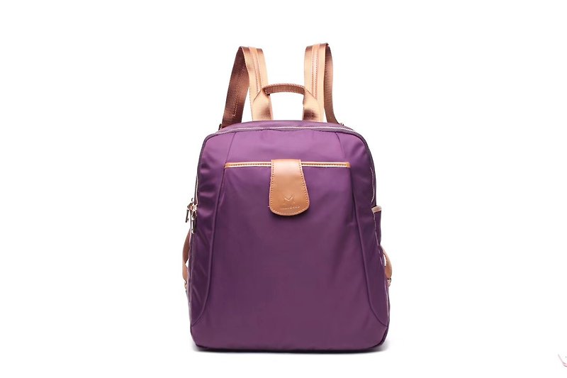 防水杏色后背包手提包/笔电包/电脑包/肩背包-多色可选 #1024 - 后背包/双肩包 - 防水材质 紫色