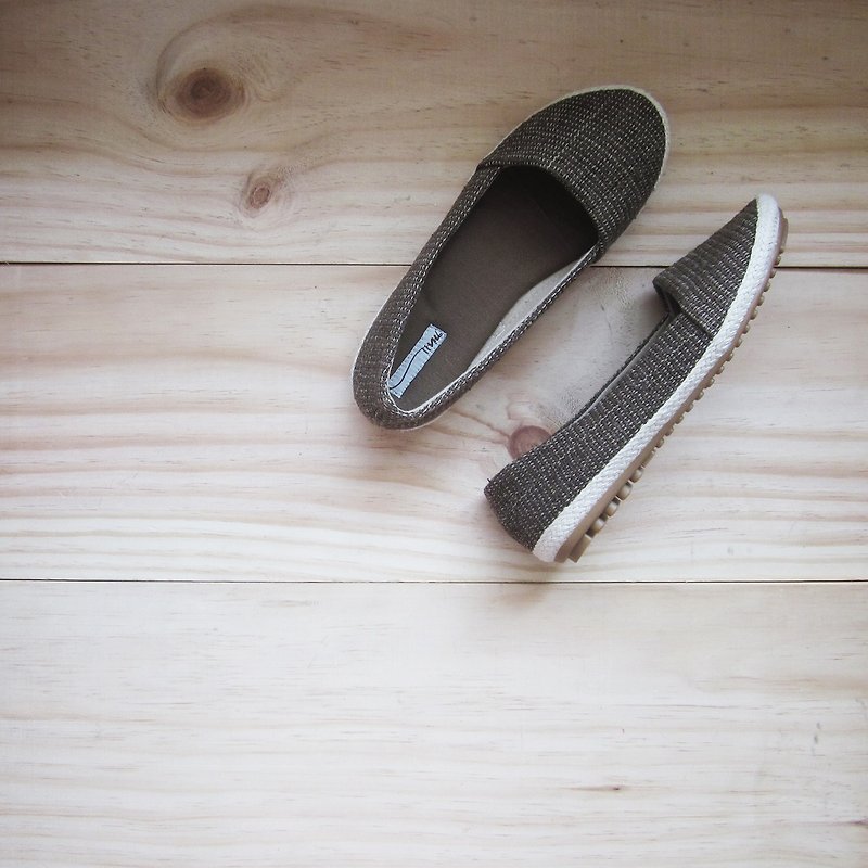 手工棉制休闲鞋-天然植物染-深棕色 - 女款休闲鞋 - 棉．麻 咖啡色