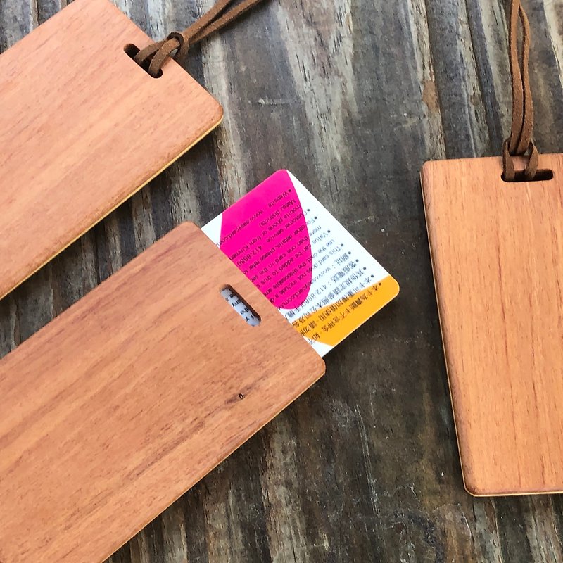 手工原木票卡夹/巴拉圭玫瑰木 - 证件套/卡套 - 木头 橘色
