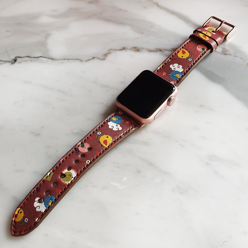 Apple Watch Band 38毫米40毫米42毫米44毫米 - 表带 - 真皮 咖啡色