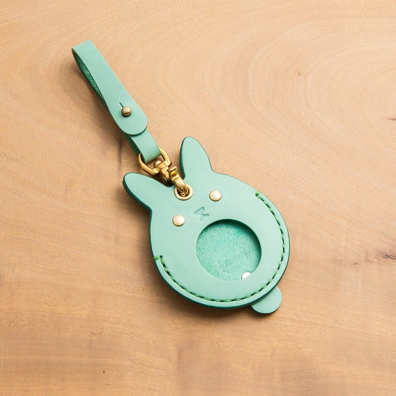 动物系列- Gogoro钥匙皮套(湖水绿-兔子) - 钥匙链/钥匙包 - 真皮 绿色