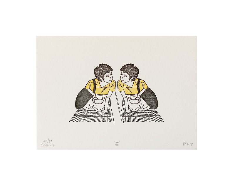 重庆森林-菲 凸板印刷明信片 | 5x7 | 50 份限量印刷 - 海报/装饰画/版画 - 纸 黄色