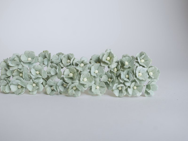 纸花，用品，100 件。绣球花，尺寸2.0厘米，绿茶色 - 其他 - 纸 绿色