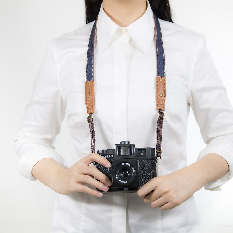 【虎气福袋】可定制化丹宁牛仔布深蓝色相机带 相机背带(幼) - 相机 - 其他材质 蓝色