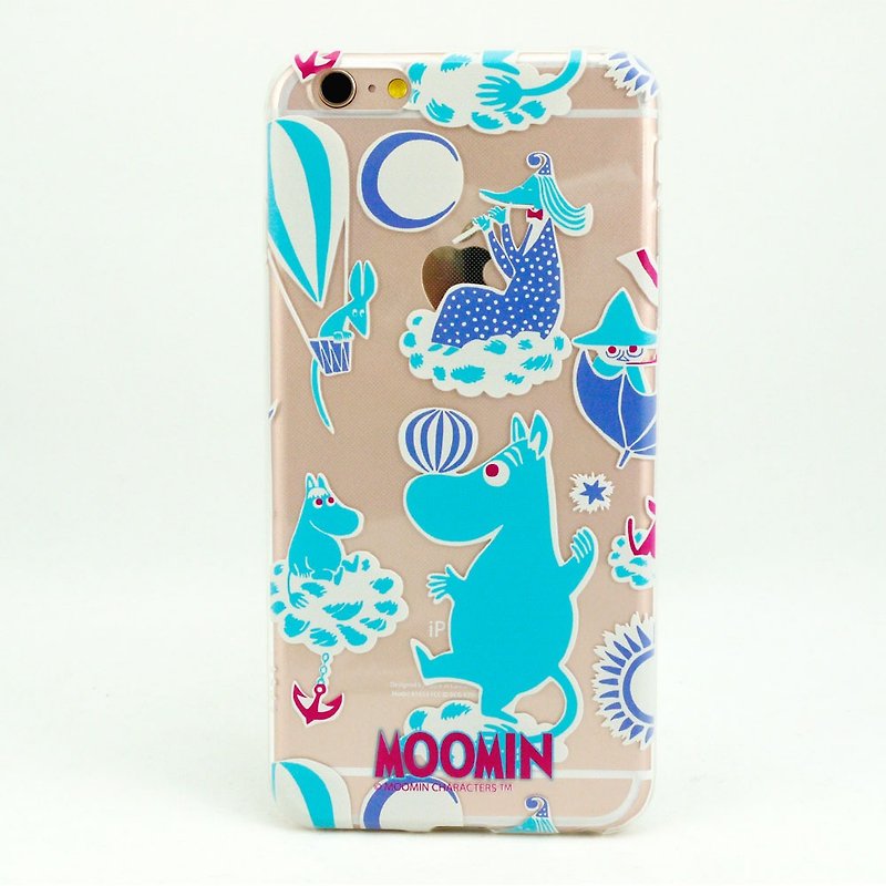 Moomin噜噜米正版授权-TPU手机保护壳【Moomin游乐园 (水蓝)】 - 手机壳/手机套 - 硅胶 蓝色