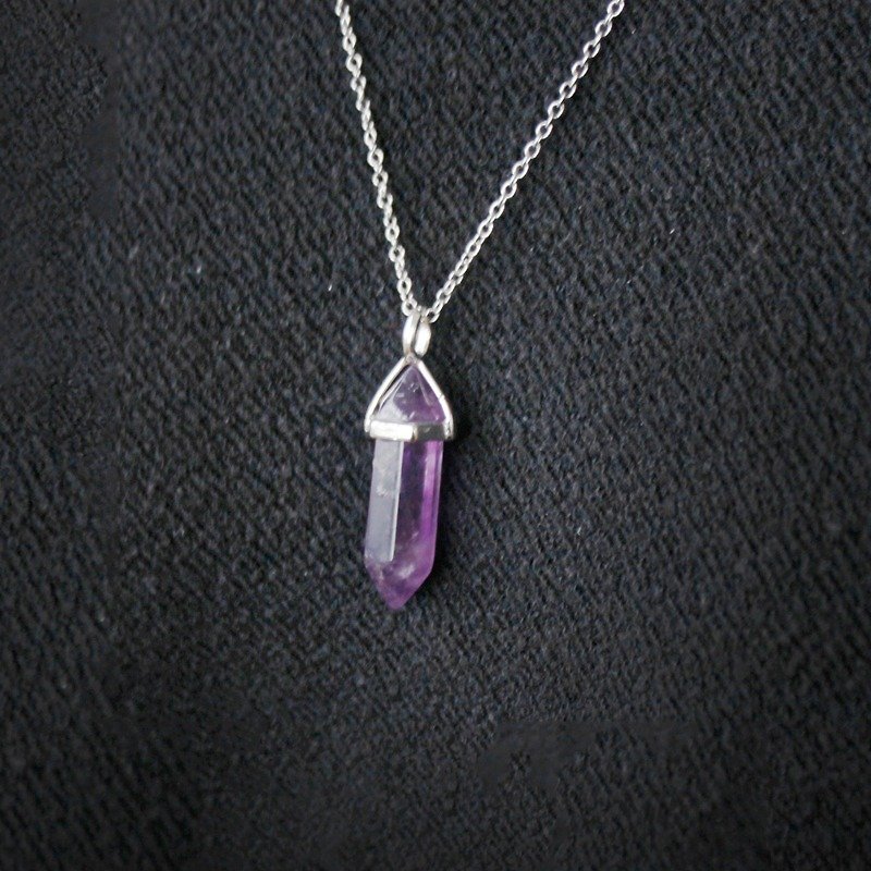 高贵紫◆项链 Purple- 双手环抱 天然石 / 紫水晶 项链 手链 礼物客制设计 - 项链 - 宝石 紫色