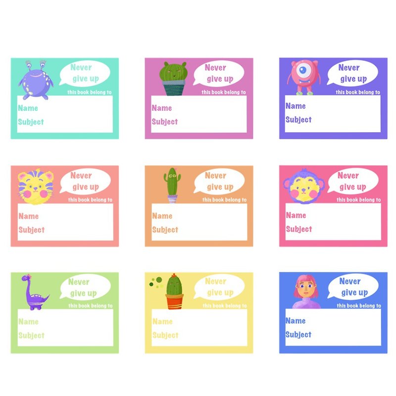 Printable label stickers for school - 电脑手机桌布/贴图/App 图示 - 其他材质 