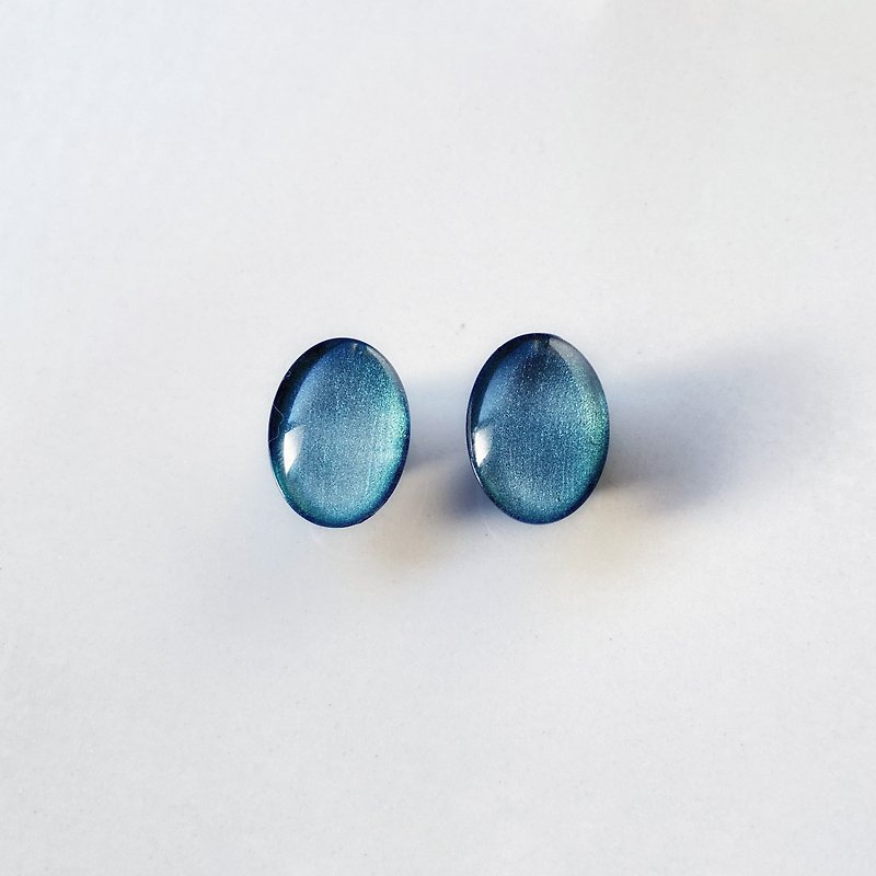 Custom mini cuffs 着せ替えミニイヤリング・ピアス_sea glow - 耳环/耳夹 - 玻璃 蓝色