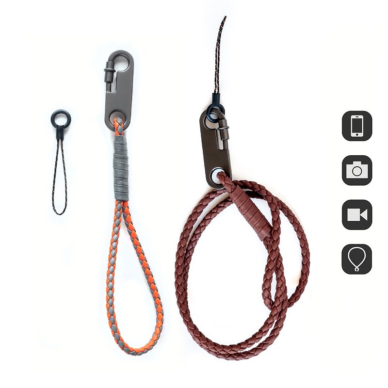 WS32 订制编织真皮手提绳 可混色 手腕带 颈挂绳 手机相机均适用 - 手机配件 - 真皮 多色