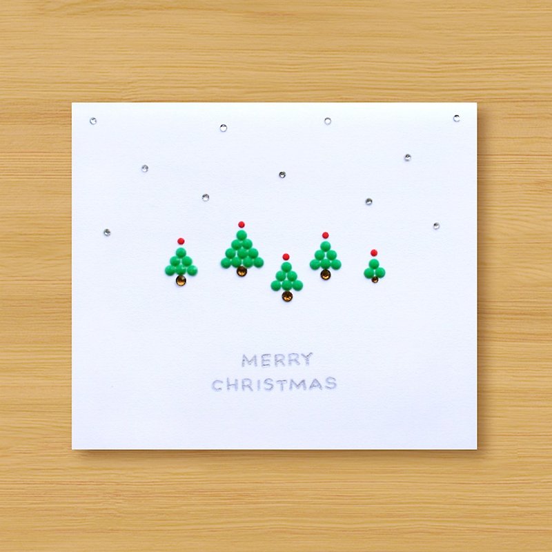( 3款供选择 ) 手工贴钻卡片 _ 圣诞小小森林 - 圣诞卡 - 卡片/明信片 - 纸 红色