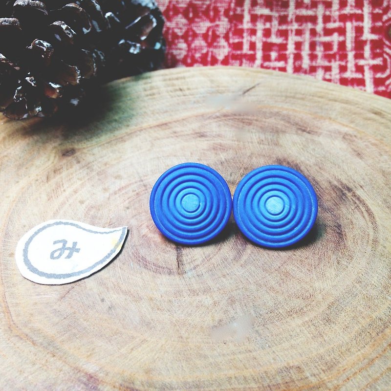 【 耳环 】水口先生的秘密*可改夹式 - 耳环/耳夹 - 塑料 蓝色