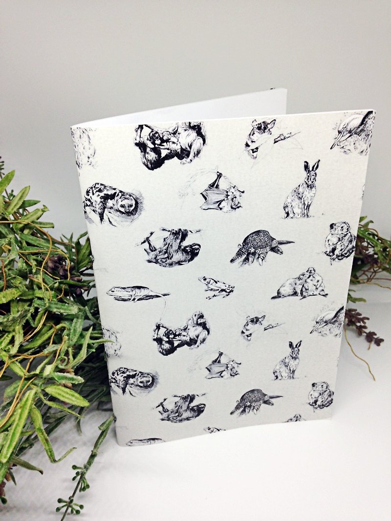 野生动物 Wild animals 空白笔记本 - 笔记本/手帐 - 纸 灰色