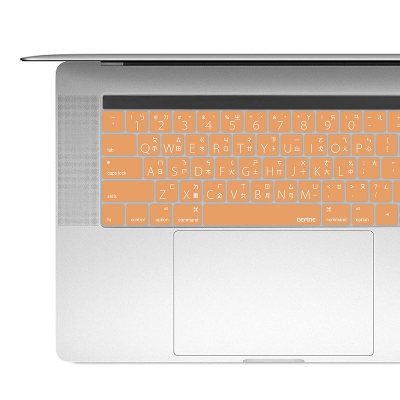 BF MacBook Pro 13/15 中文键盘保护膜-橘底白字8809402591831 - 平板/电脑保护壳 - 硅胶 橘色