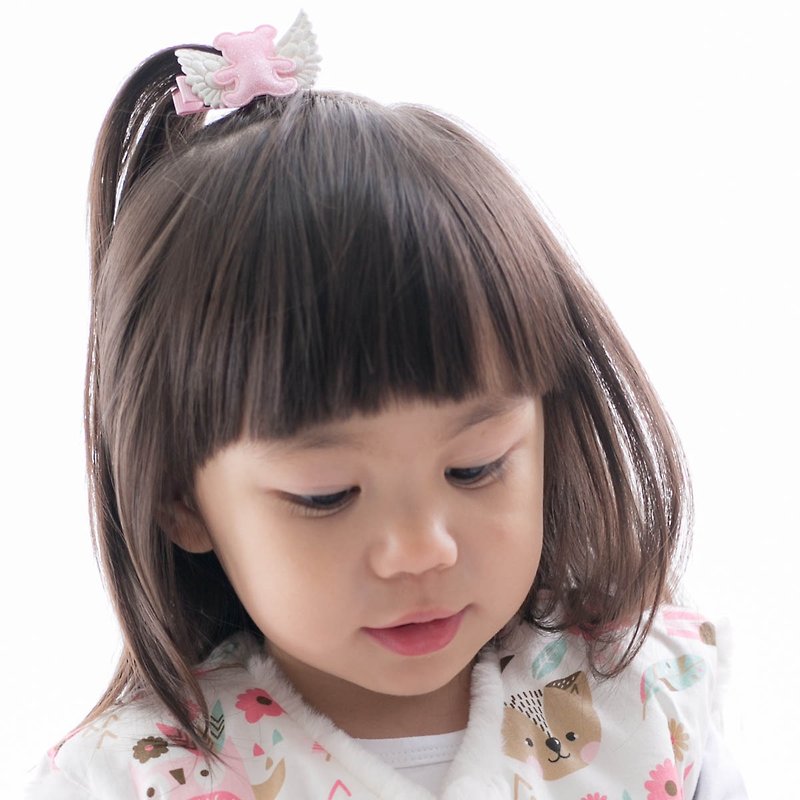Cutie Bella 天使小熊发夹 全包布手工发饰Bear Angel-Pinky - 发饰 - 聚酯纤维 粉红色
