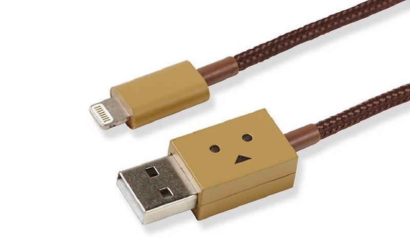 Cheero 纸箱人USB线 (Lightning) - 100cm - 充电宝/传输线 - 其他金属 卡其色