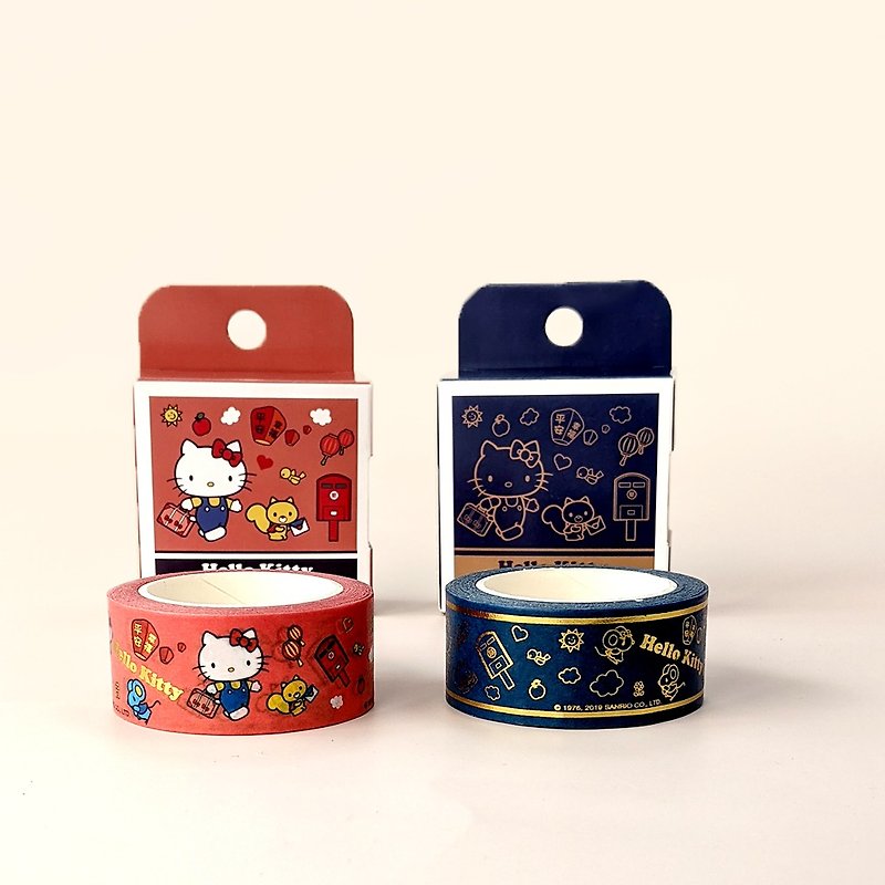【漫游台湾 X 三丽鸥】Hello Kitty纸胶带+行李箱贴纸 - 纸胶带 - 纸 