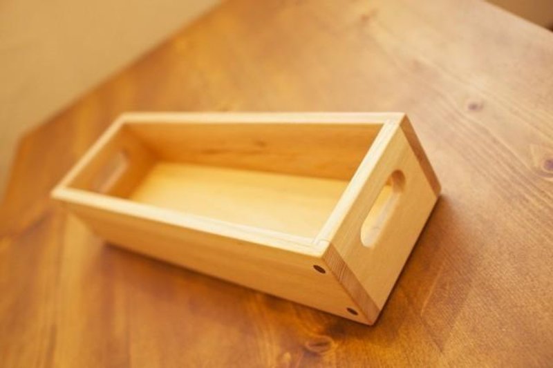 【受注製作品】木のスタッキングボックスNo.1（名刺・カードサイズ） - 其他家具 - 木头 卡其色