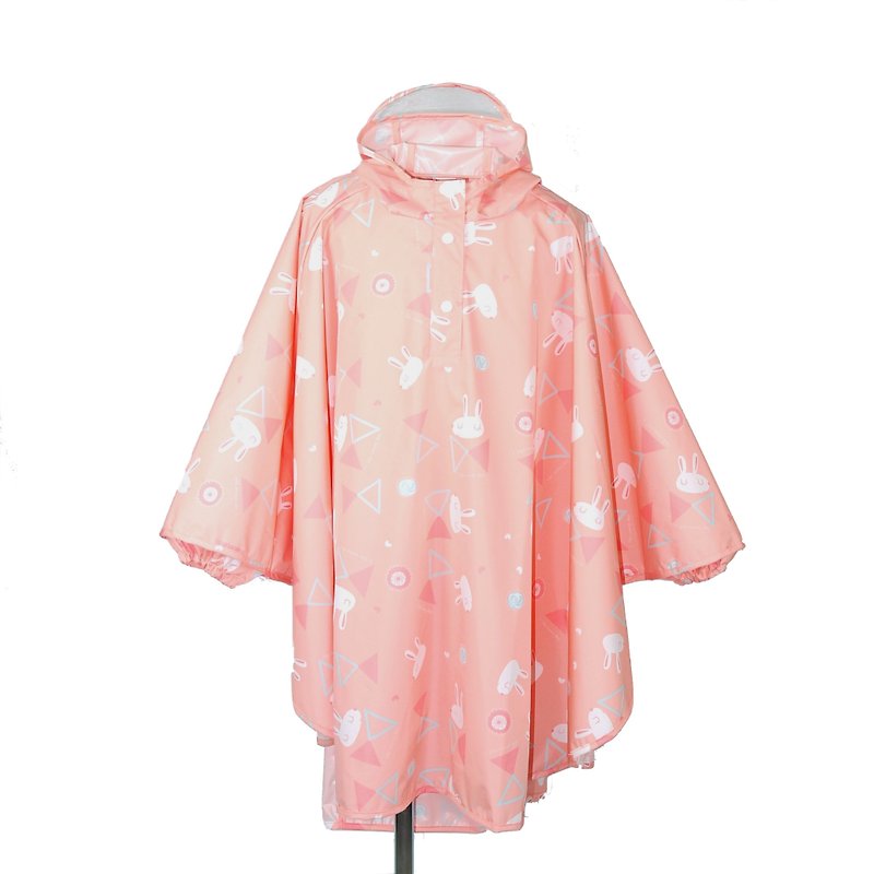 防水透气印花儿童雨衣 <粉嫩兔> - 雨伞/雨衣 - 聚酯纤维 粉红色