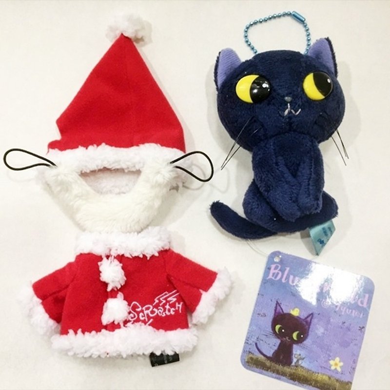 【圣诞版】日本蓝猫 圣诞衣可拆式 绒毛坐姿吊饰(10CM)_Blue  - 玩具/玩偶 - 其他材质 蓝色