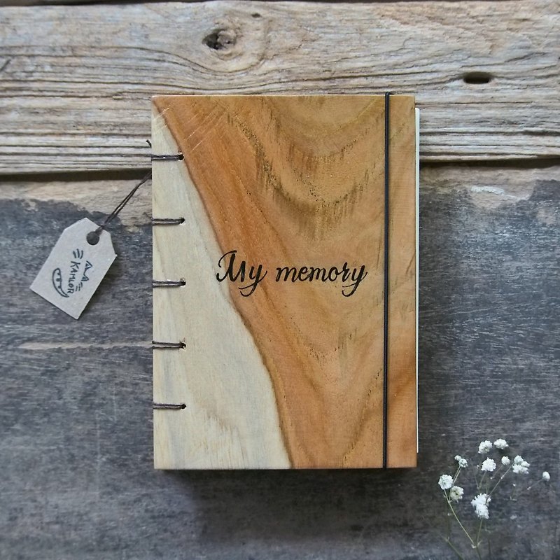 Teakwood notebook handmade notebook diary handmade wood  筆記本 - 笔记本/手帐 - 木头 咖啡色