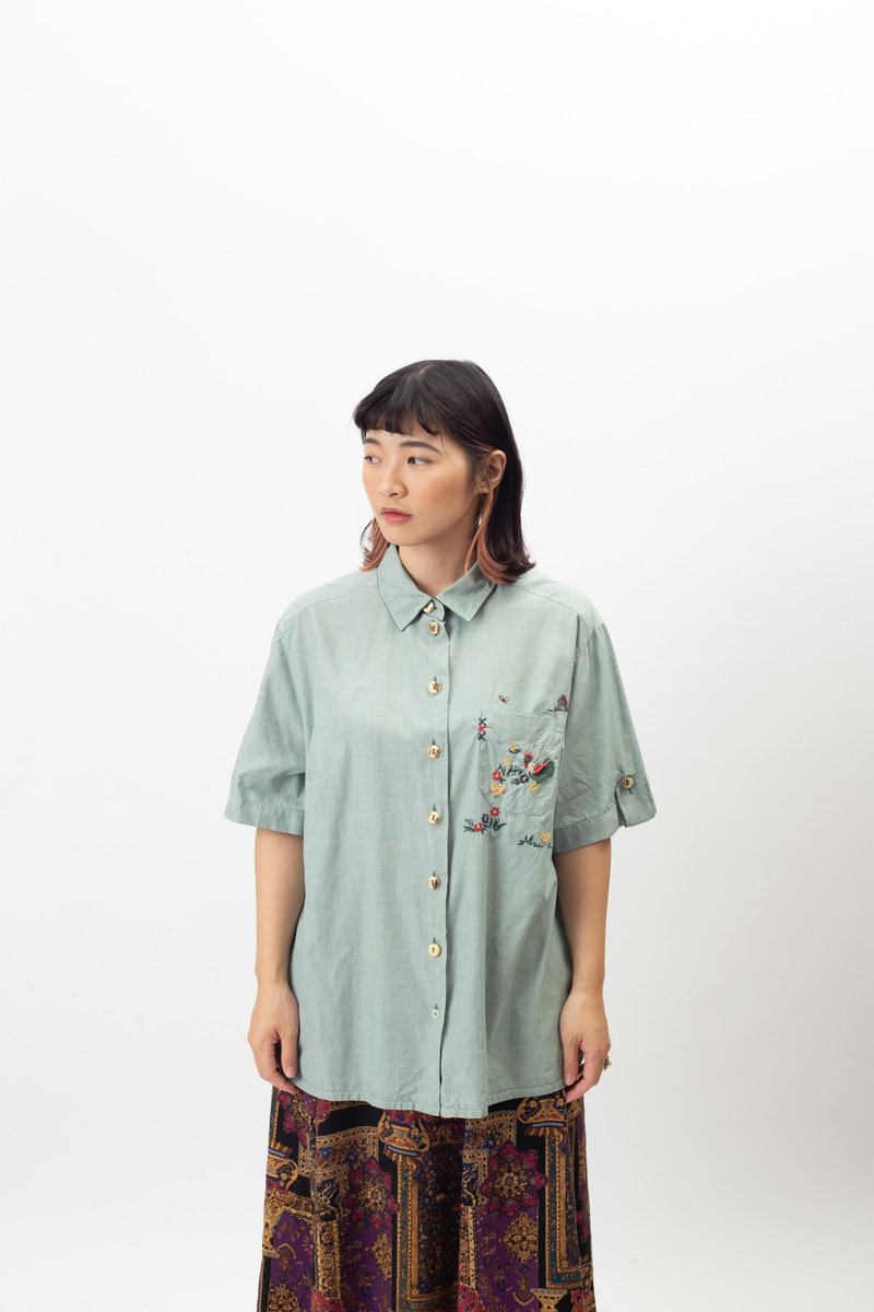 夏季提洛尔衬衫.Tyrolean Shirt【初恋贩卖所】A906 - 女装衬衫 - 棉．麻 