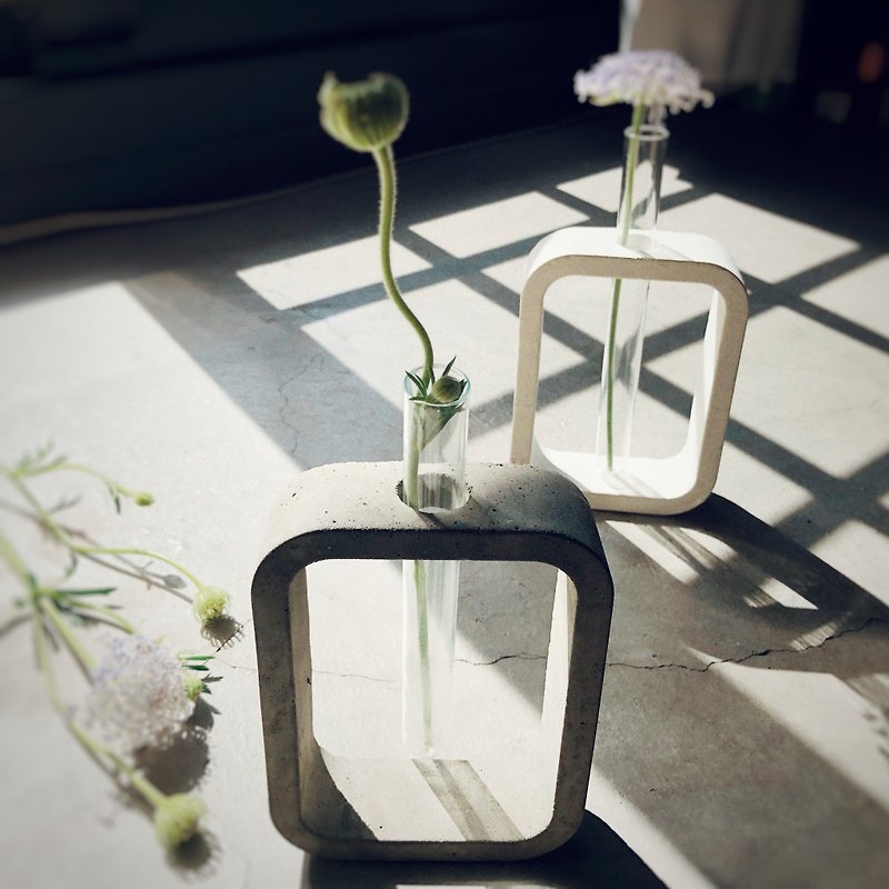 【毕业礼物】纯粹系列-方形水泥花器 - 植栽/盆栽 - 水泥 灰色