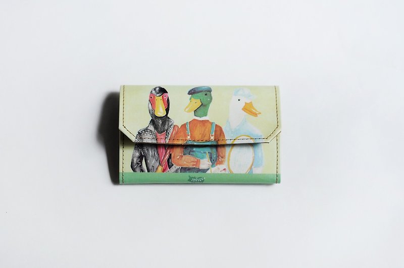 小纸包/卡片零钱包-动物系列-鸭鸭好朋友 - 零钱包 - 纸 绿色