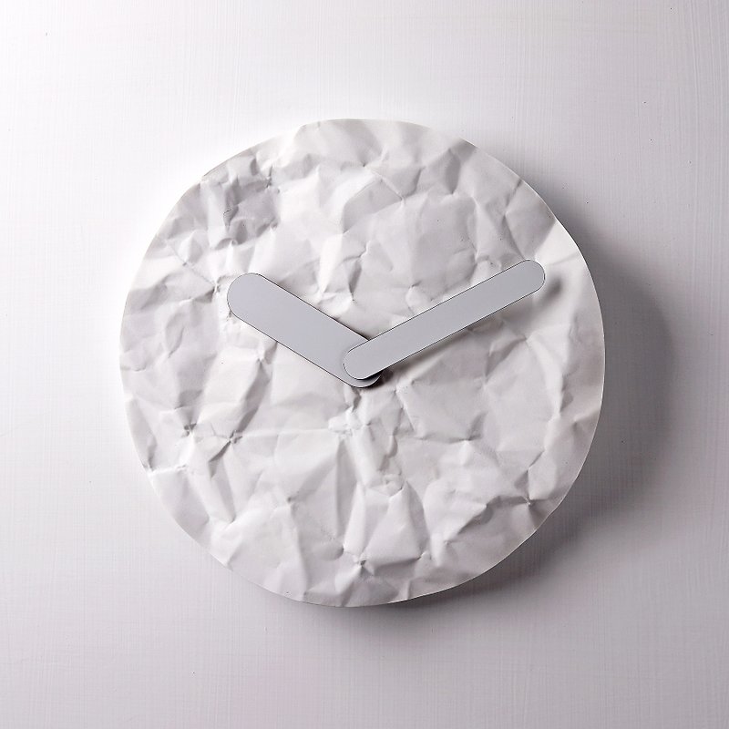 haoshi 良事设计 揉纸圆钟 - 时钟/闹钟 - 树脂 