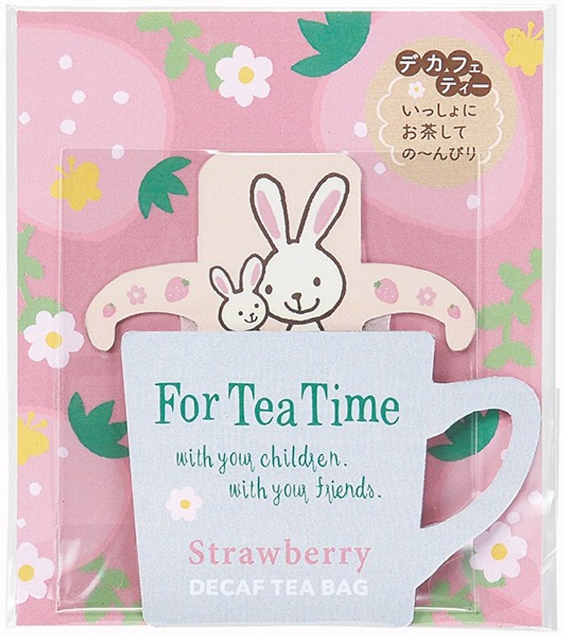 【日本TOWA红茶】For Tea Time低咖啡因系列动物挂耳红茶包★草莓口味(兔子) - 茶 - 新鲜食材 粉红色