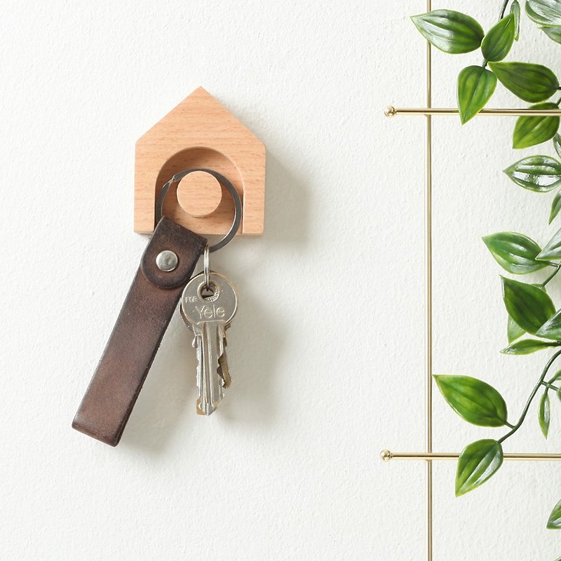 【手工】Pana Objects 小房子-钥匙圈 - 钥匙链/钥匙包 - 木头 咖啡色