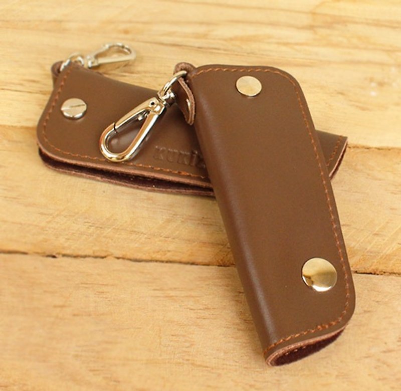 Key Case - Brown - Genuine Cow Leather / Key Case / Key Holder - 钥匙链/钥匙包 - 真皮 咖啡色