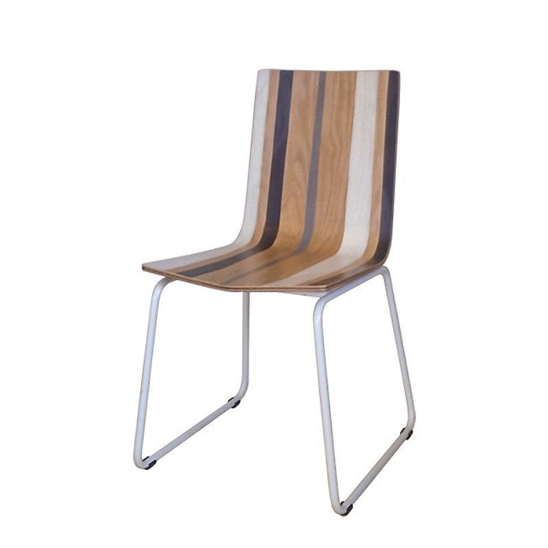 602-2 条纹餐椅 - 其他家具 - 木头 咖啡色