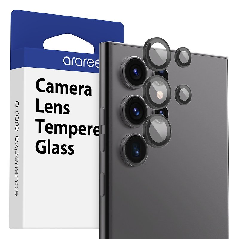 强化玻璃金属边镜头保护贴 Galaxy S24 Ultra - 手机配件 - 琉璃 透明
