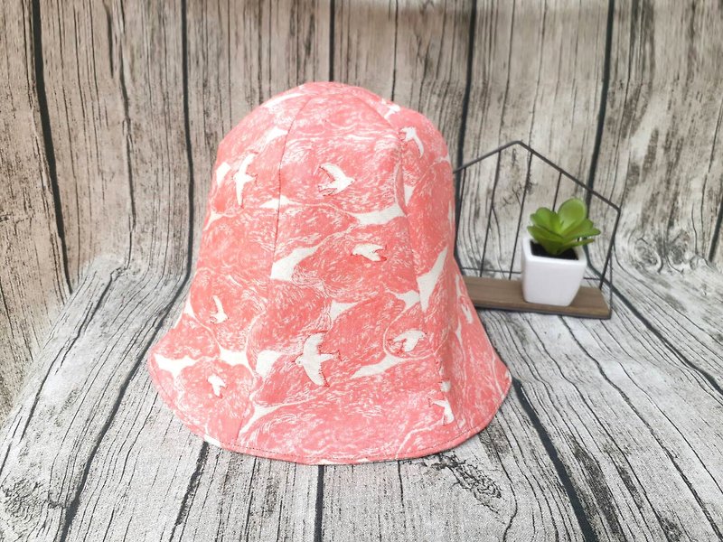 【郁金香遮阳帽】 - 帽子 - 棉．麻 粉红色