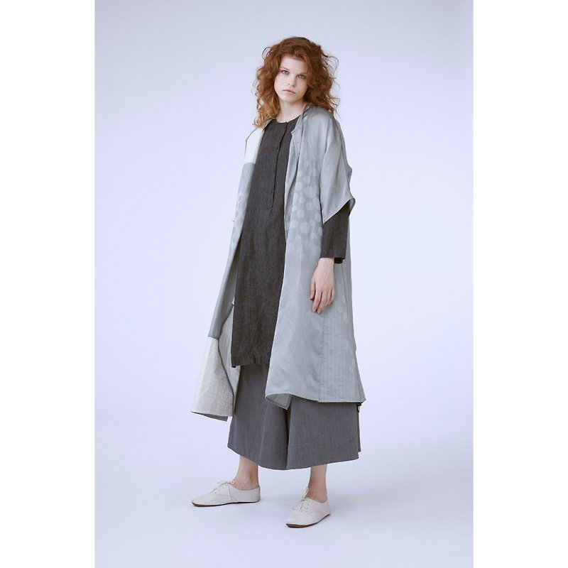 1702D1314(不对称长外套) - 女装休闲/机能外套 - 棉．麻 