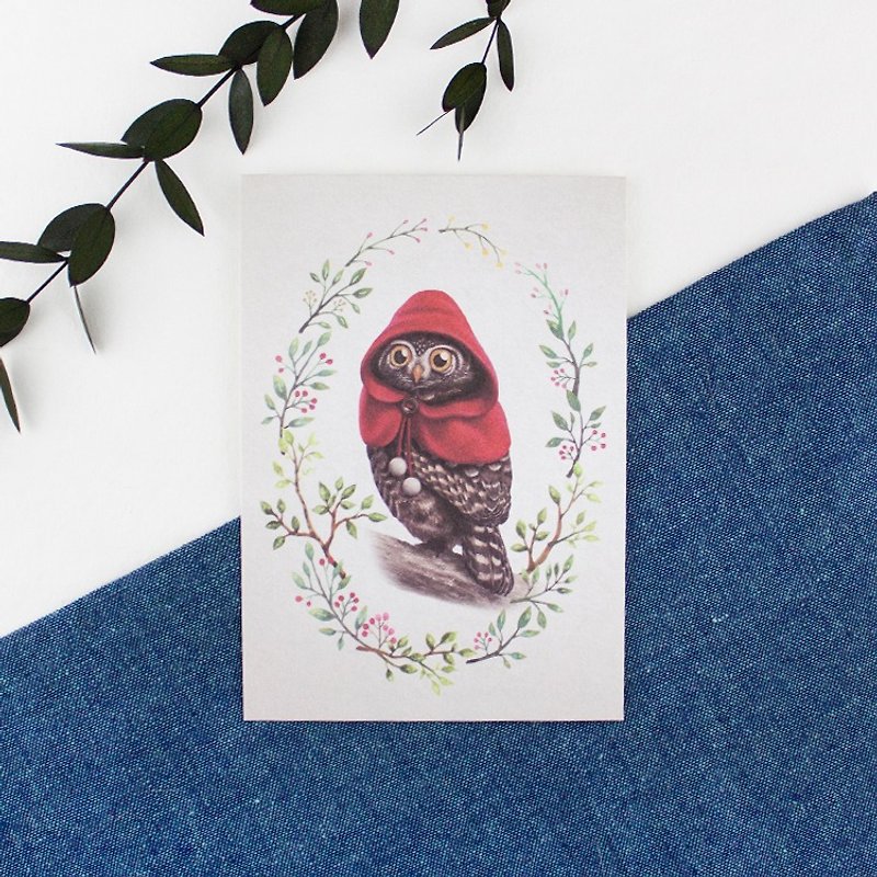 明信片 - 小红帽OWL - 卡片/明信片 - 纸 红色