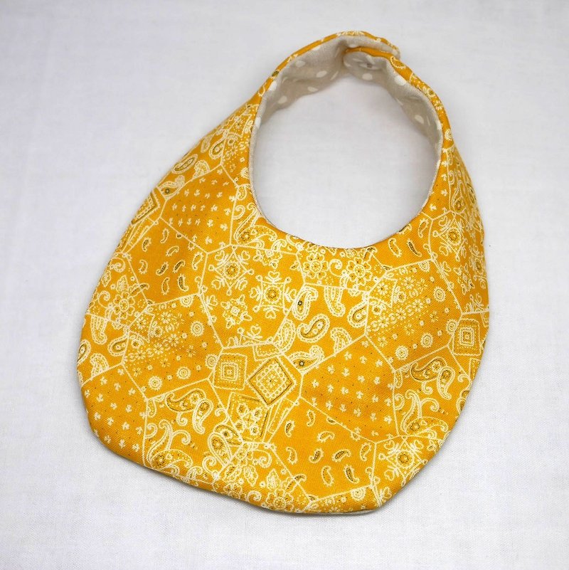 Japanese Handmade 8-layer- gauze Baby Bib - 围嘴/口水巾 - 棉．麻 黄色